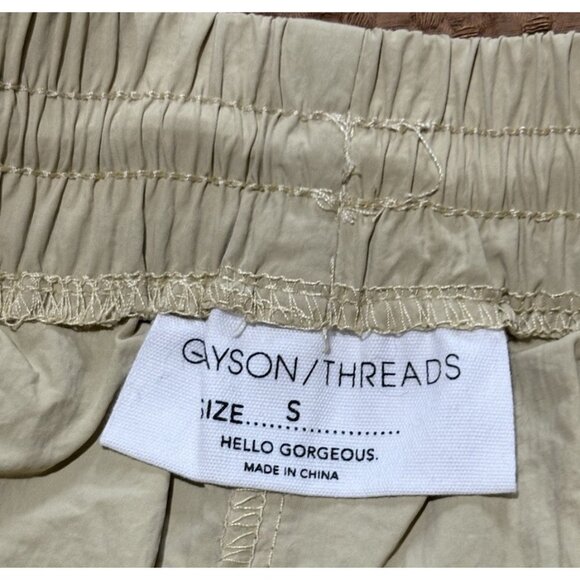 Women's Utility Cargo Mini Skort Skirt Shorts - Grayson Threads Beige Size Small - Picture 5 of 10